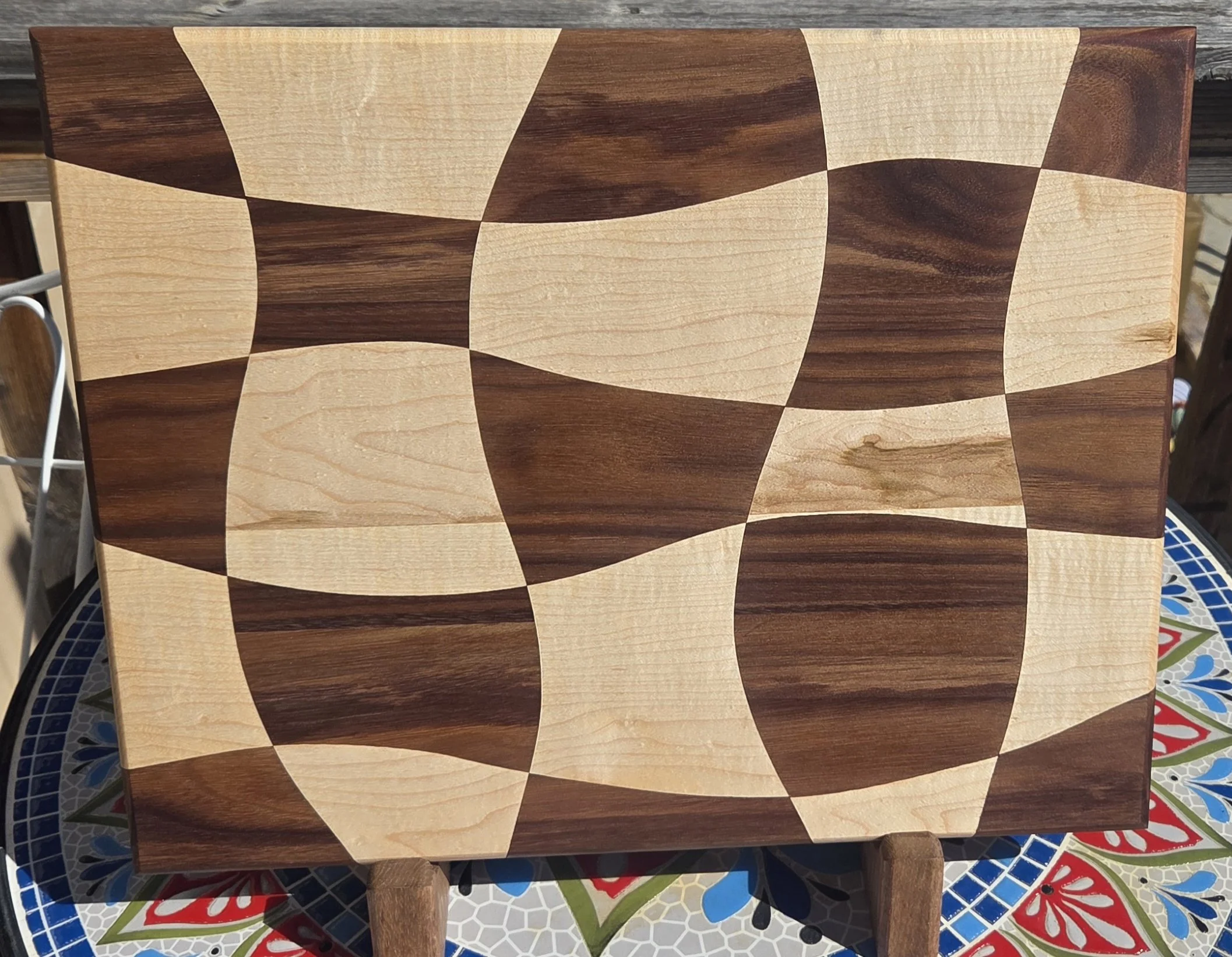 Edge Grain Lrg Drunken Cutting Board