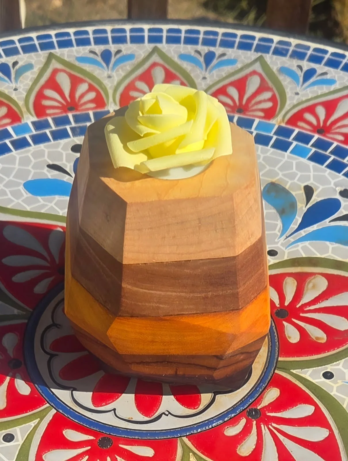 #53 Multi-Wood Tea Light & Air Plant Holder