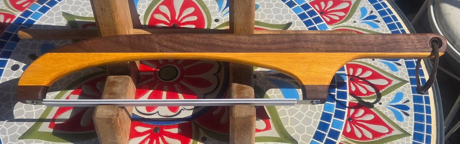 #47 Artisanal Walnut & Osage Orange Bread Slicing Knife