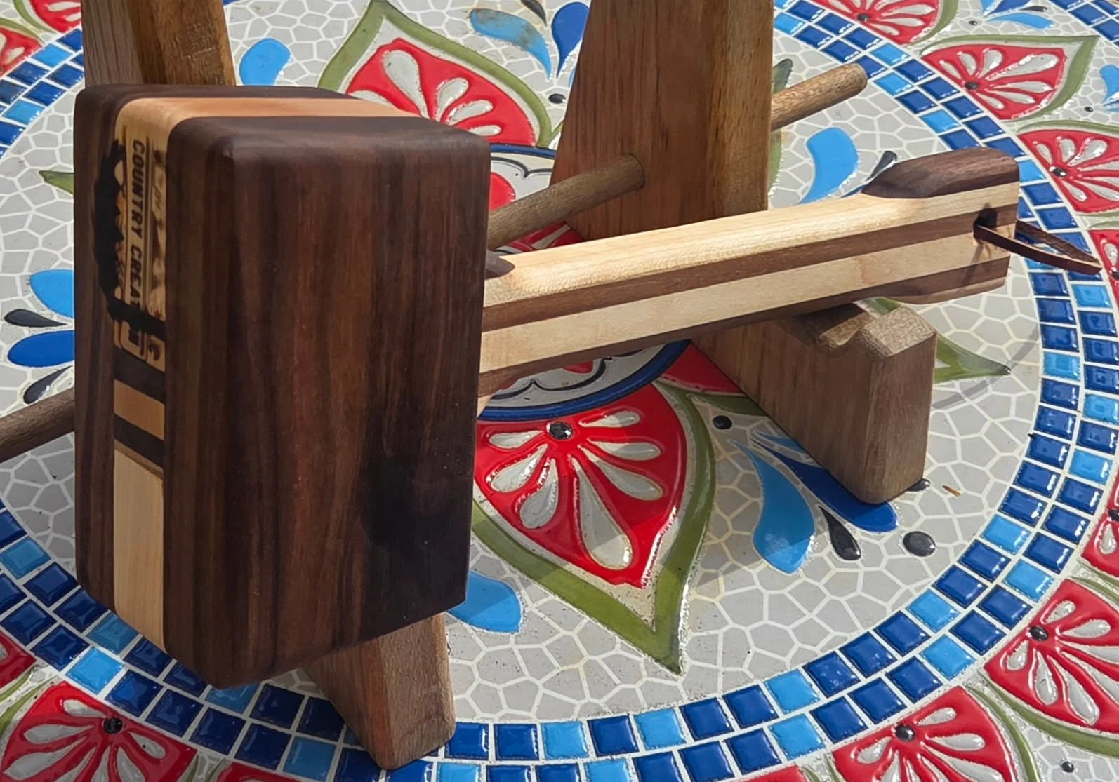 #65 Weighted Walnut and Maple Crafting Mallet