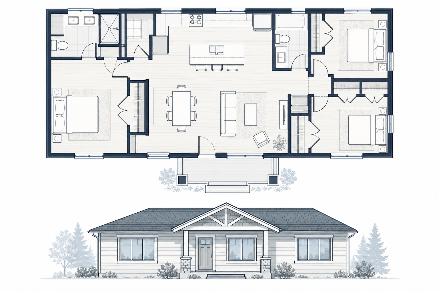 Residential architecture single family home stock plans, which could use the services of an owners representative.