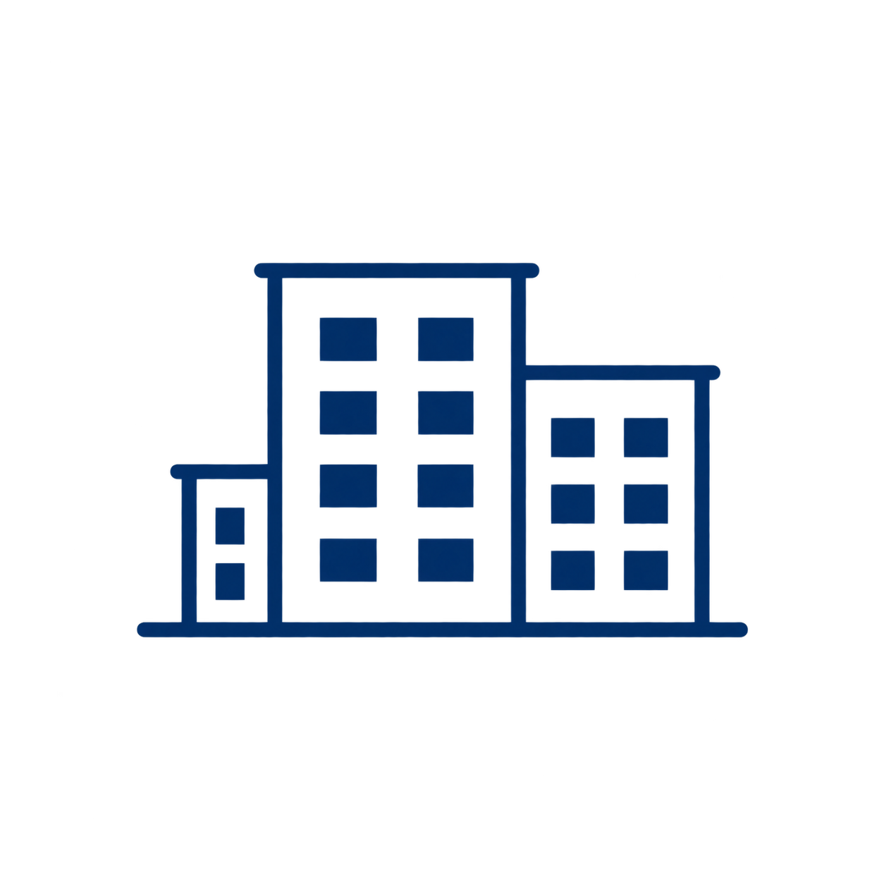 Multifamily building architectural icon