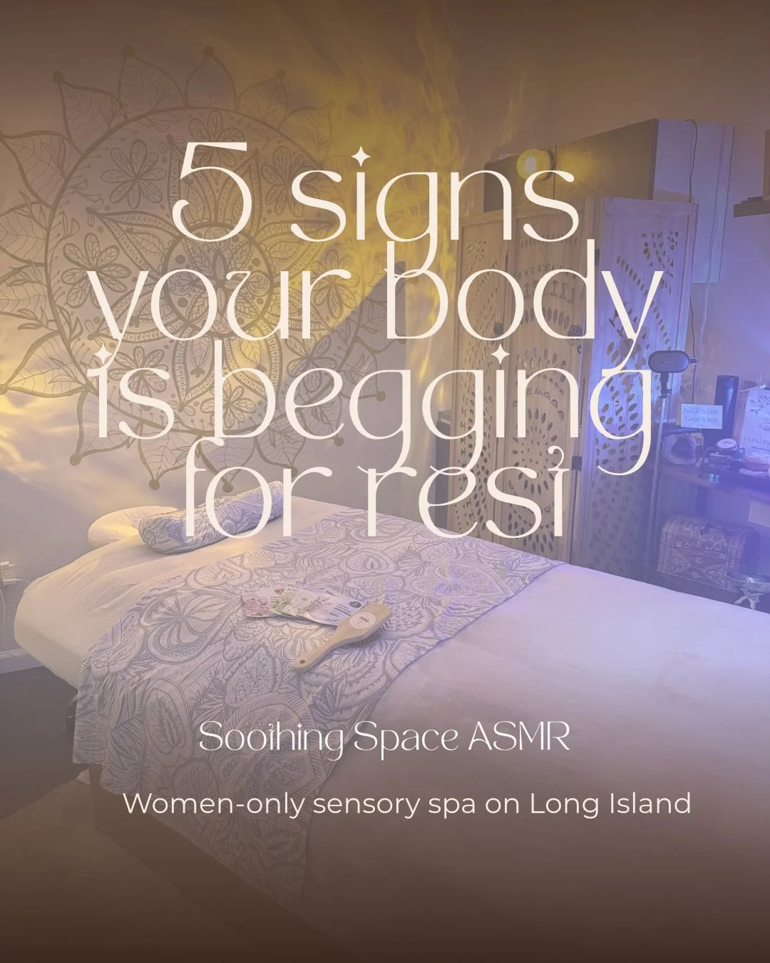 ✨Maybe your body is not asking for more productivity.
Maybe it&rsquo;s asking for rest. ✨

Women-only in-person ASMR sessions designed to help you slow down, feel safe, and deeply relax.

📍East Setauket, Long Island

Save this for the days you feel 