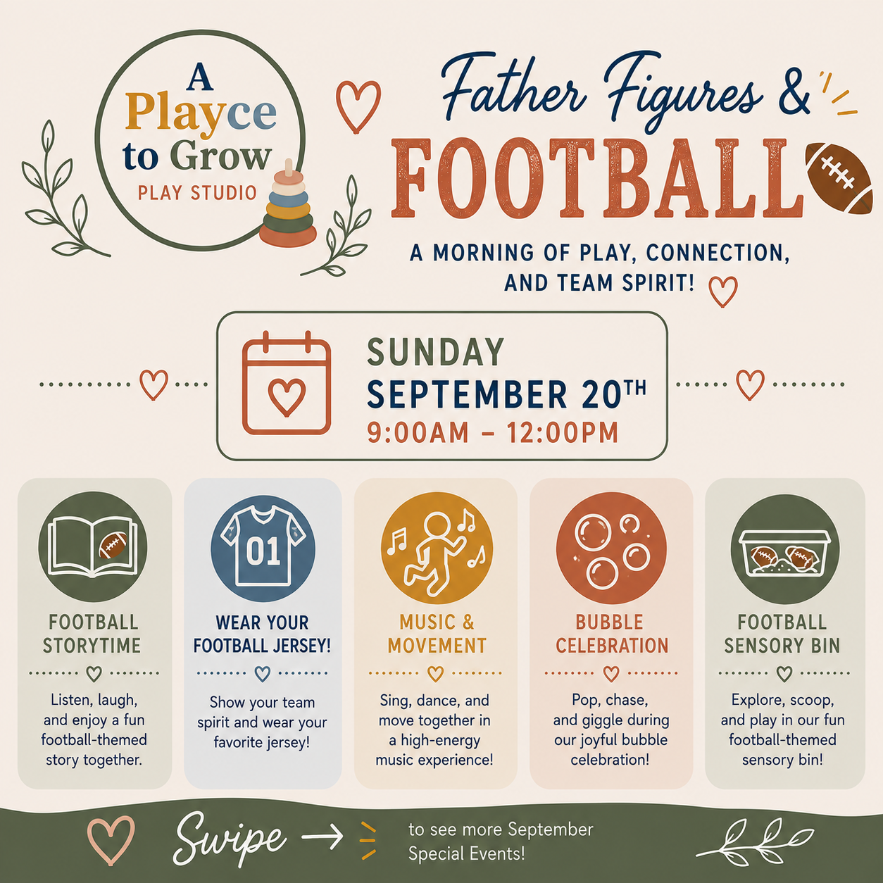 Father Figures & Football - Sun, September 20th (9:00 am - 12:00pm)