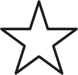 Outline of a five-pointed star