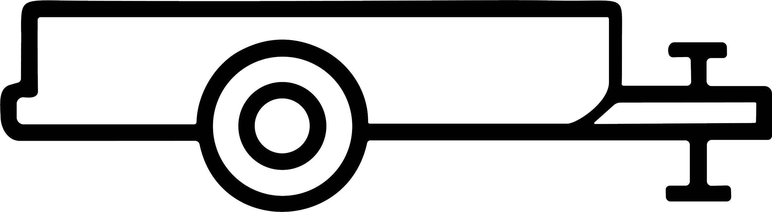 A trailer icon in black outline