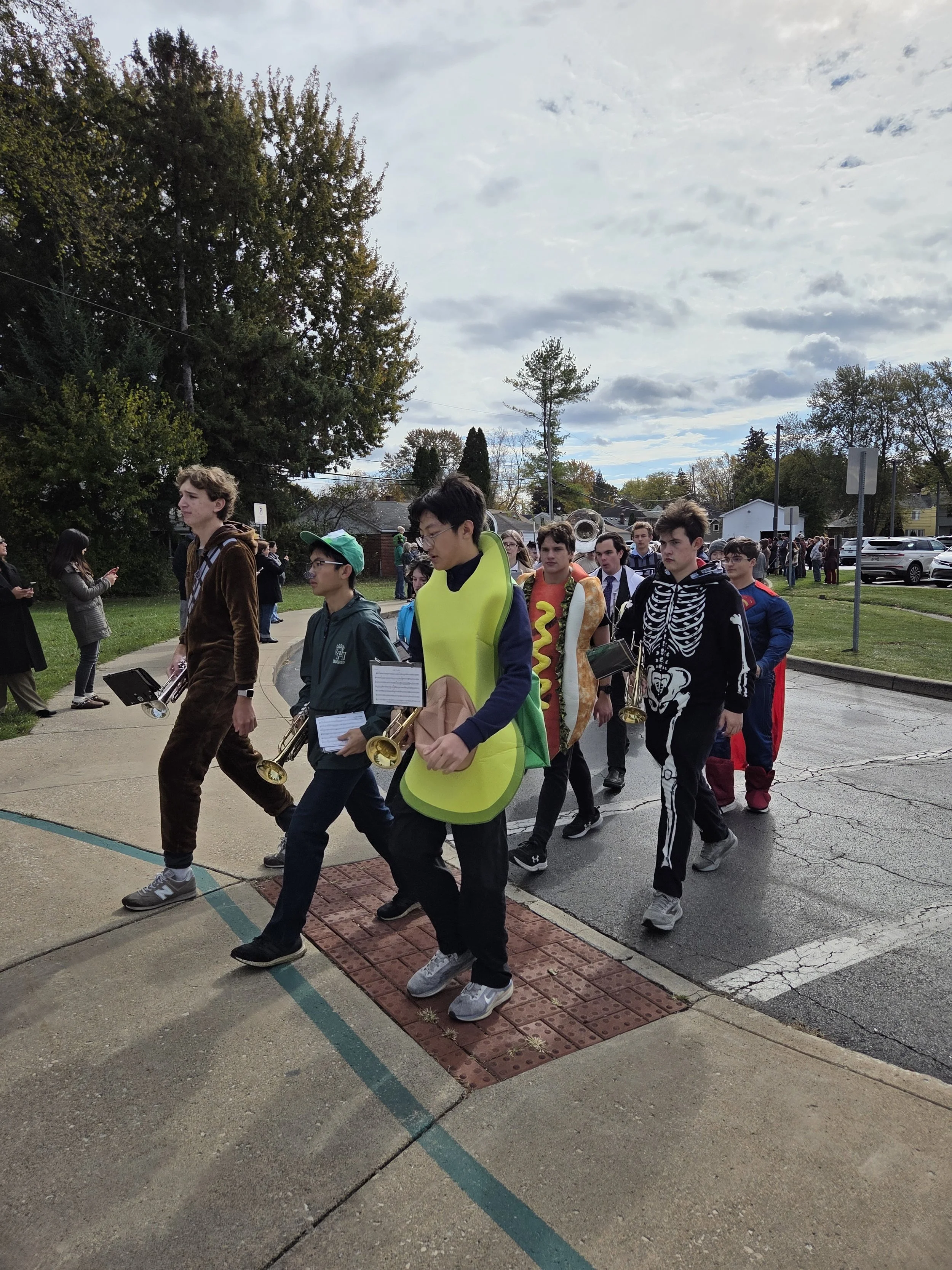 HS Band @ ES Halloween Parade