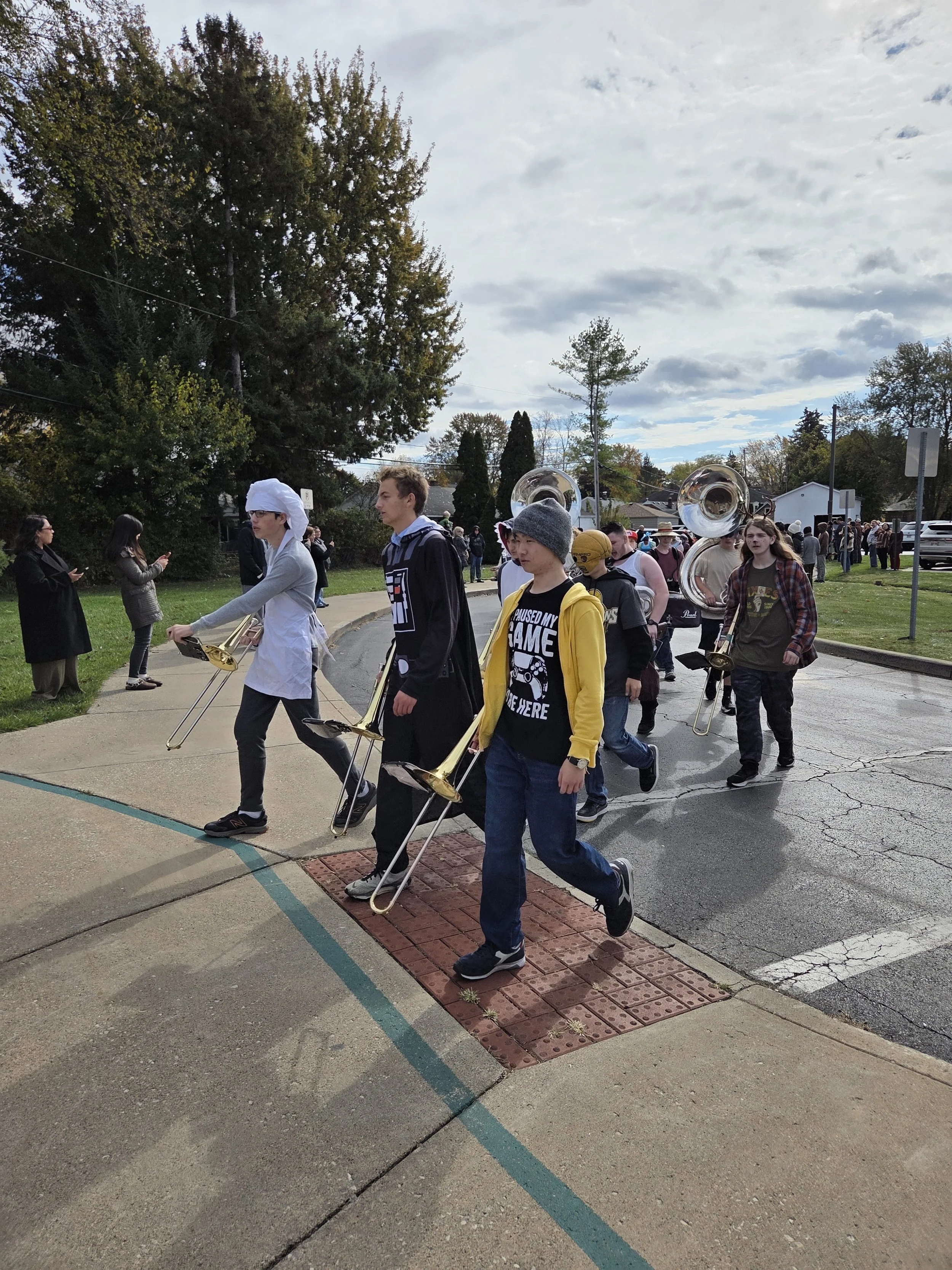 HS Band @ ES Halloween Parade