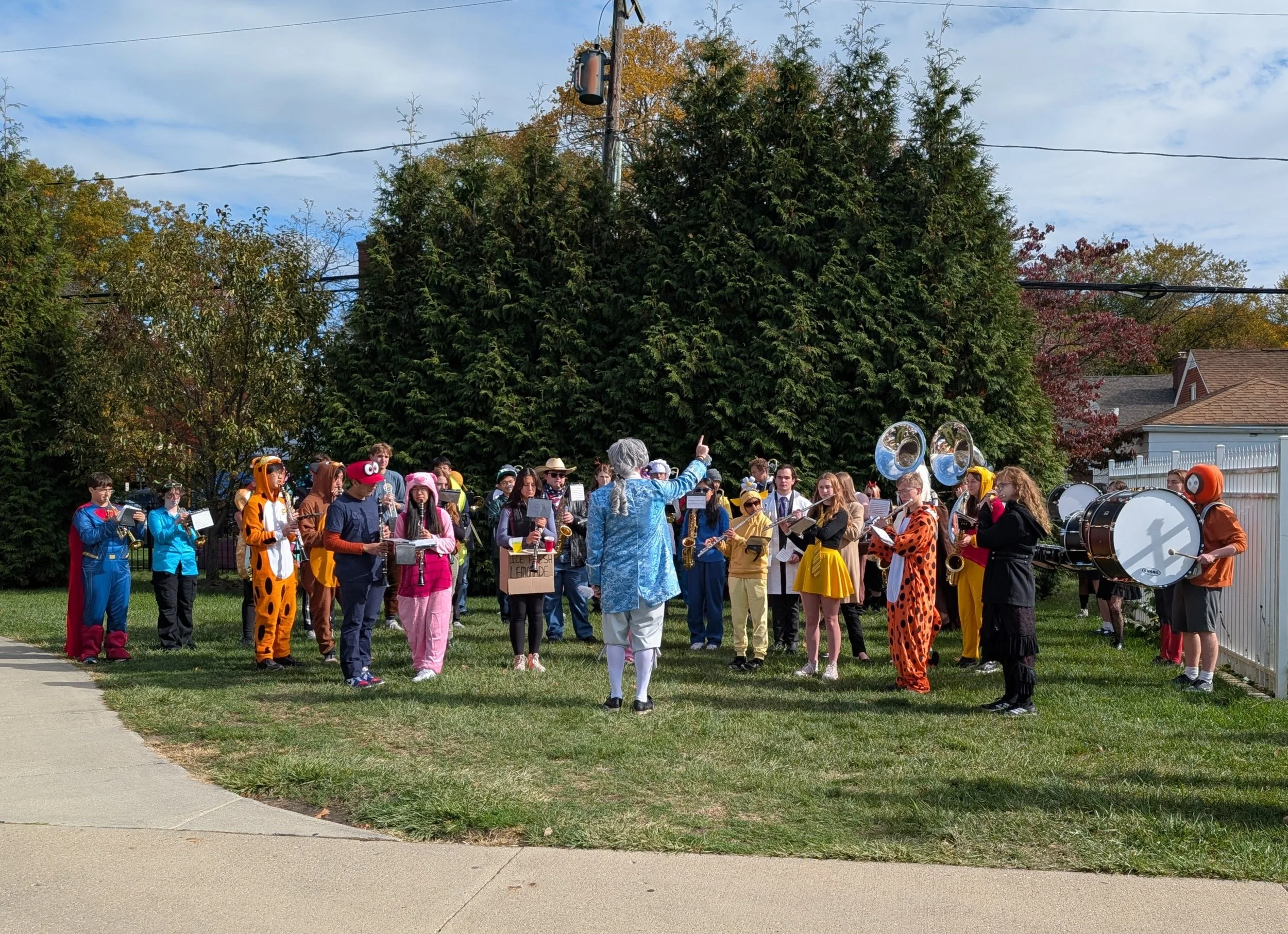 HS Band @ ES Halloween Parade