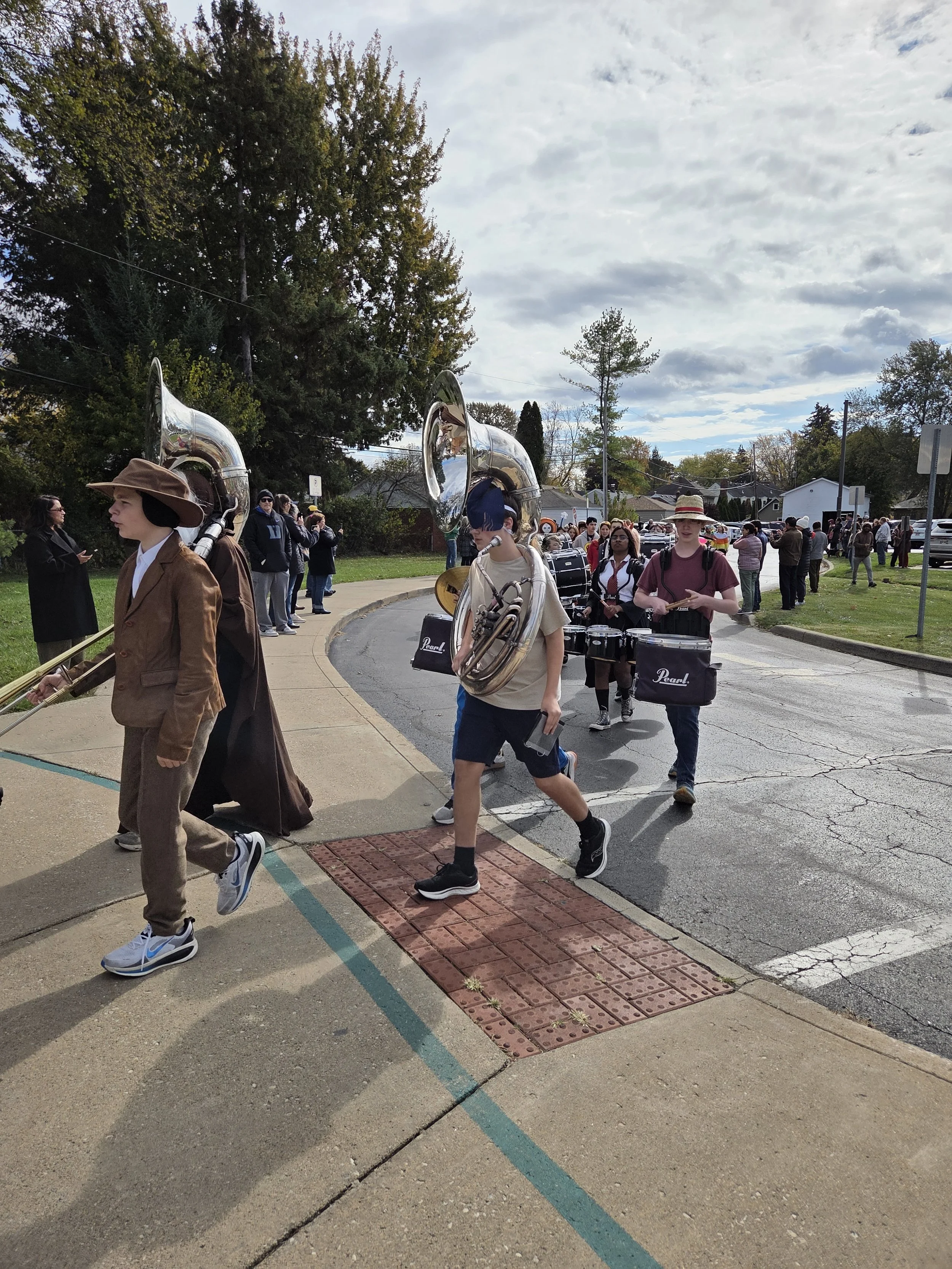 HS Band @ ES Halloween Parade