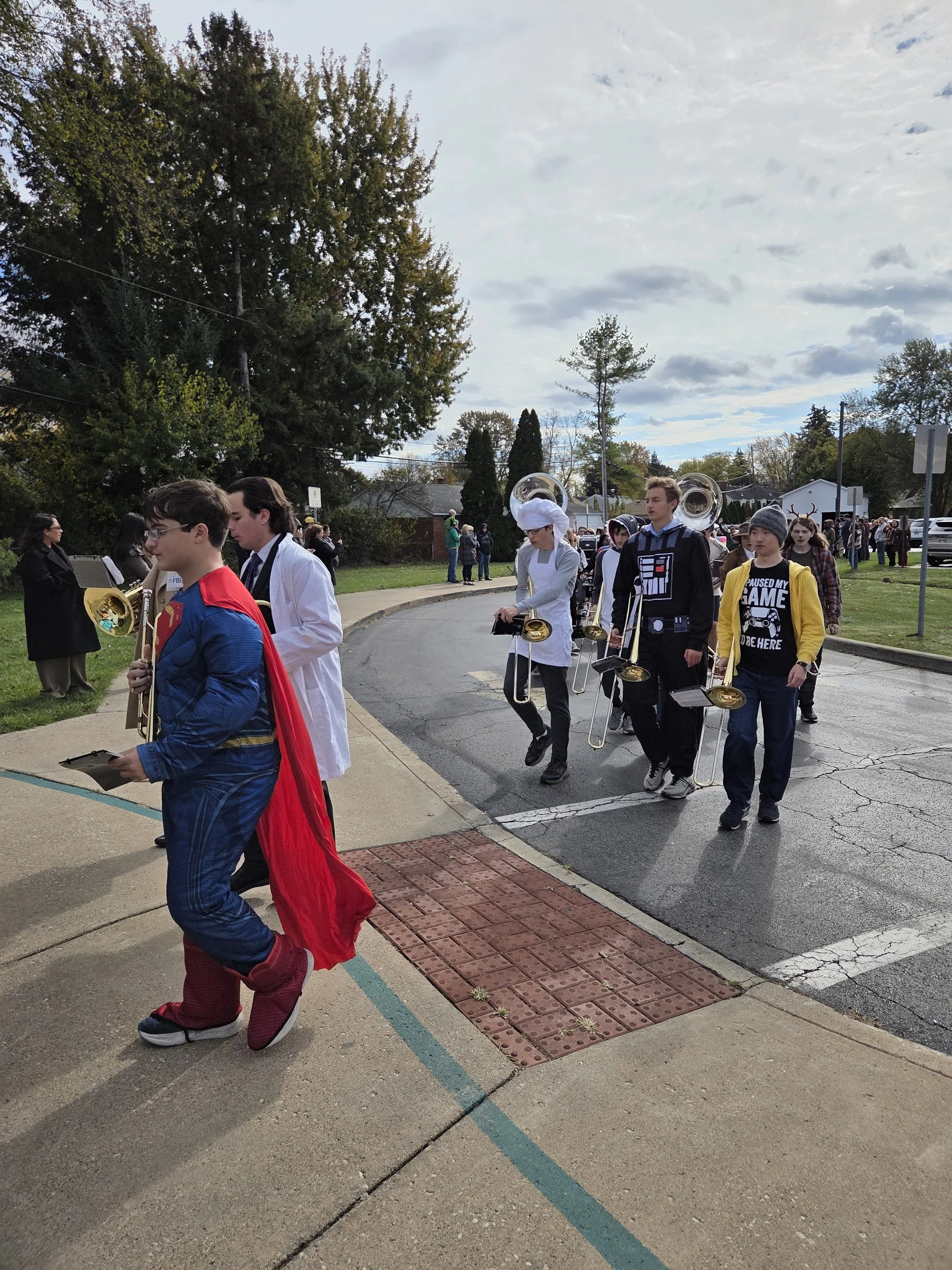 HS Band @ ES Halloween Parade