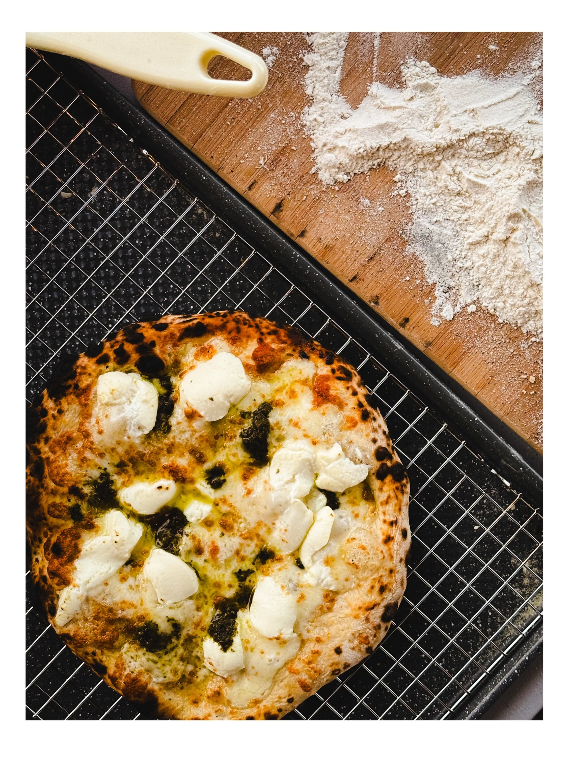 Whyt pie pesto and sourdough 😘🤌 a little drizzle of @graza and #bam 

 #dailyverse 
&ldquo;And I will ask the Father, and he will give you another advocate to help you and be with you forever&mdash; the Spirit of truth. The world cannot accept him,