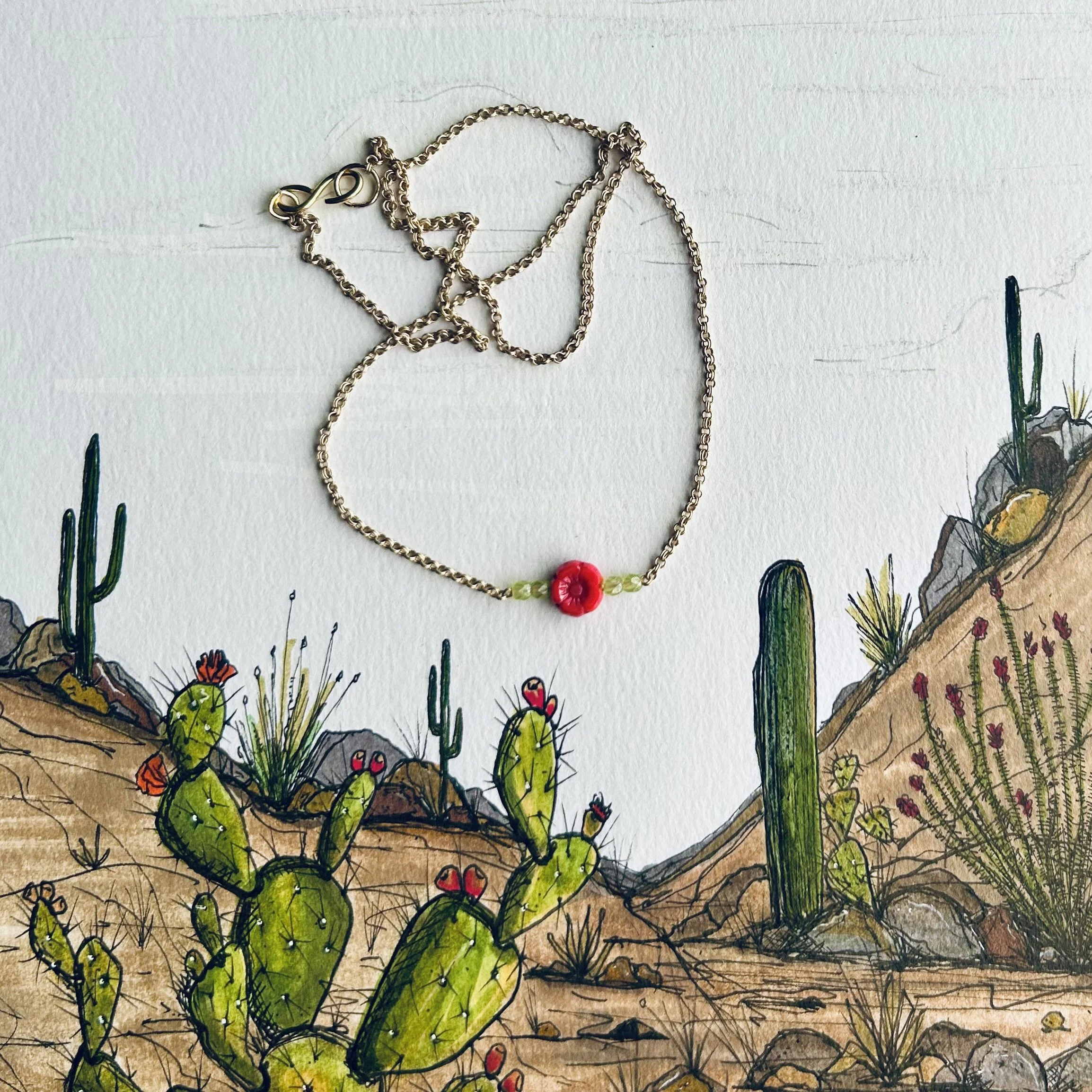 Petite Cactus Blossom Necklace
