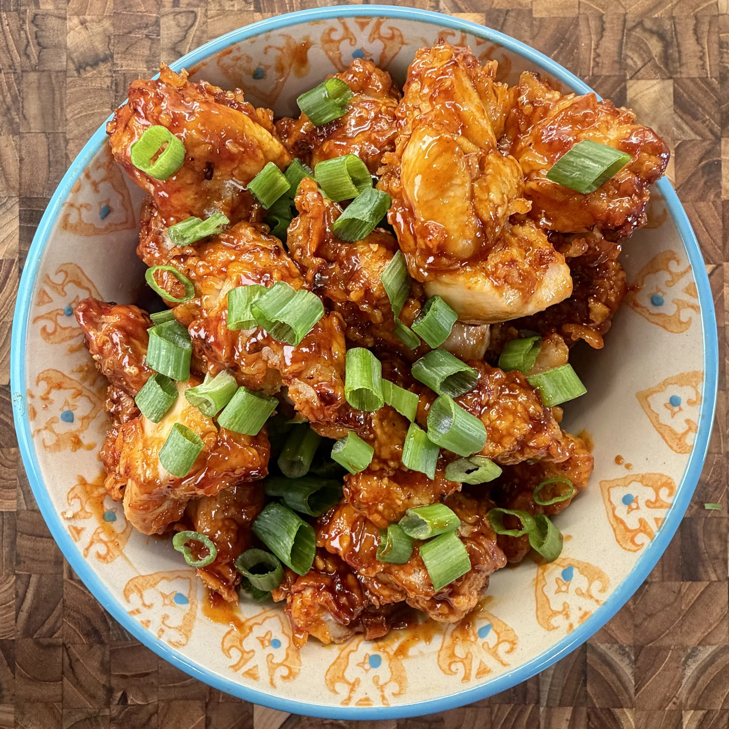 Chef Eric James in Scottsdale's favorite Thursday night snack, Korean popcorn, chicken with gochujang glaze