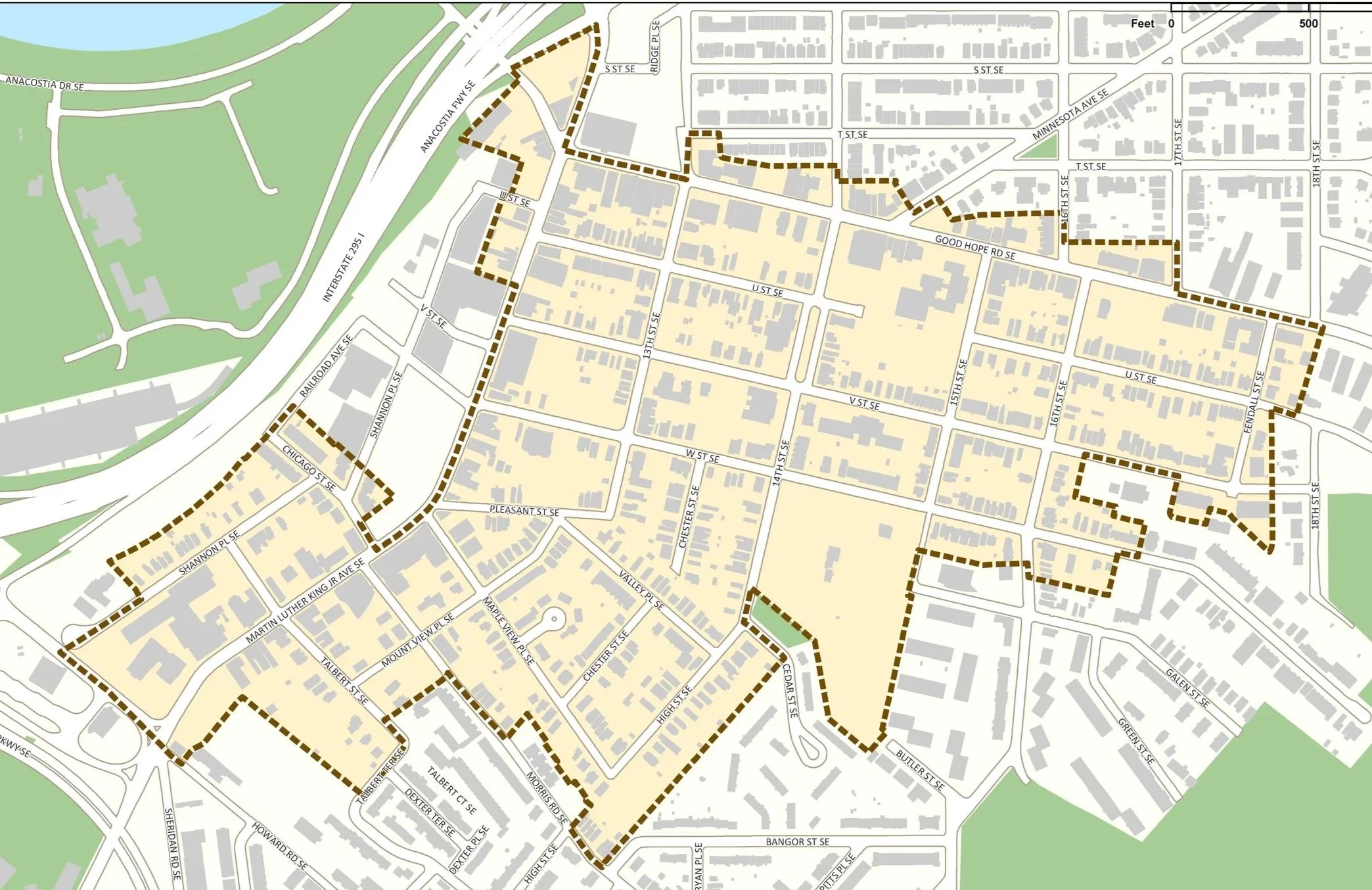 Historic Anacostia Neighborhood Map