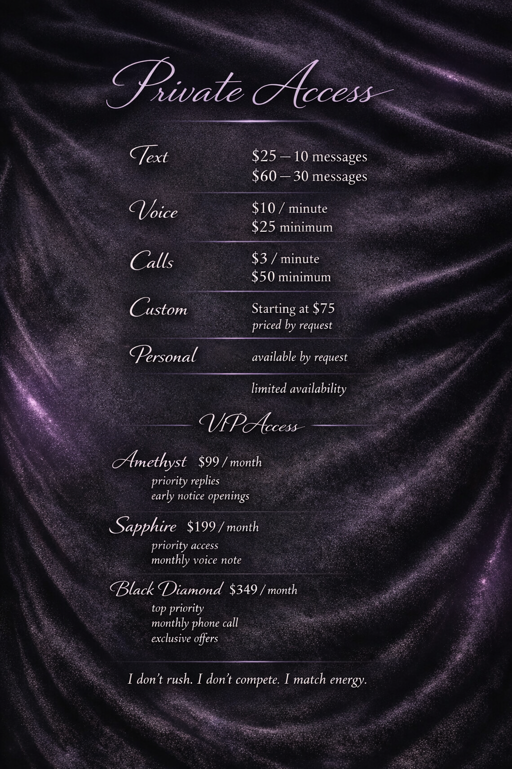 VELVET NIGHTS - TESTING