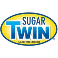 Sugary Twin calorie-free sweetener packaging with yellow and blue design