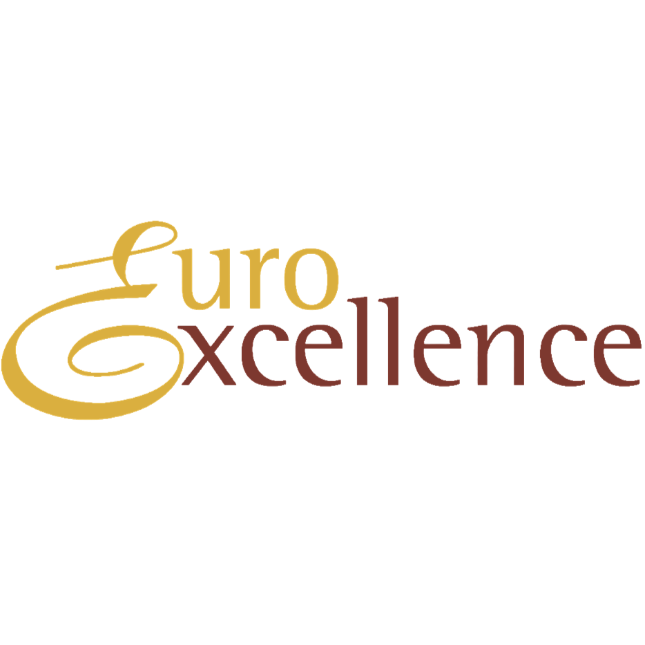 Logo for Euro Excellence with a gold and brown stylized design.