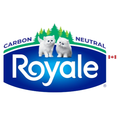 Royale logo featuring two white polar bears, green trees, and the words 'Carbon Neutral' with a small Canadian flag.