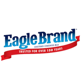 Eagle Brand logo with blue text and a red curved underline reading 'America's Cream of Choice'.