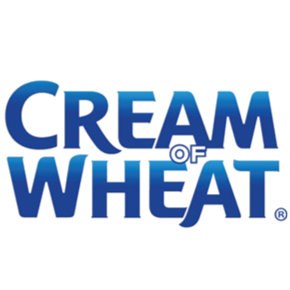 Text graphic that says 'Cream of Wheat' in blue letters with a magnifying glass over the 'E' in 'Cream.'