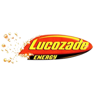 Lucozade Energy logo with a yellow and red color scheme