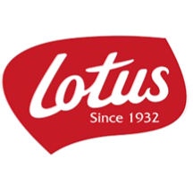 A red background with the black and white Lotus logo, featuring the word 'Lotus' in black script.