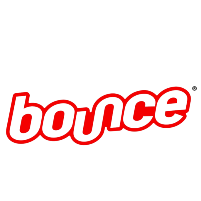 The word 'bounce' written in lowercase bold red letters with a black outline.