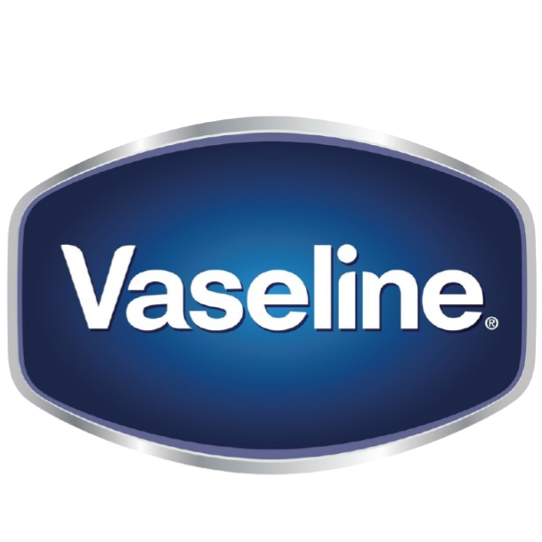 Vaseline logo on a dark background