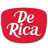 Logo of De Ripa with red background and black cursive text