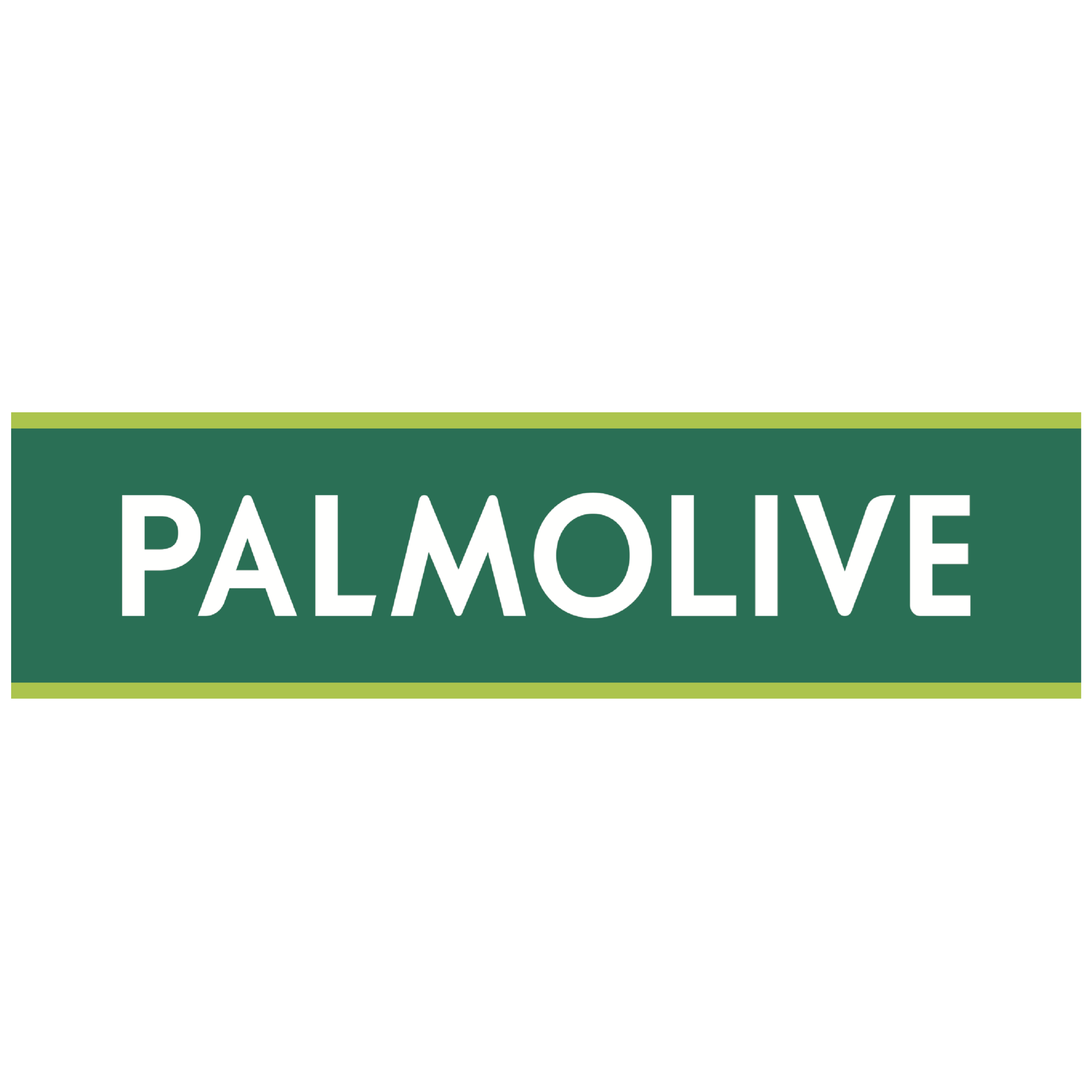 A green sign with the word 'PALMOLIVE' written in white capital letters.