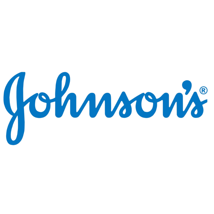 Johnson's logo in blue cursive font.