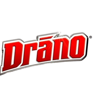 The Drano logo on a black background.
