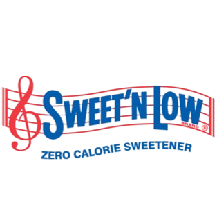 Logo for Sweet & Low with a red treble clef and colorful text