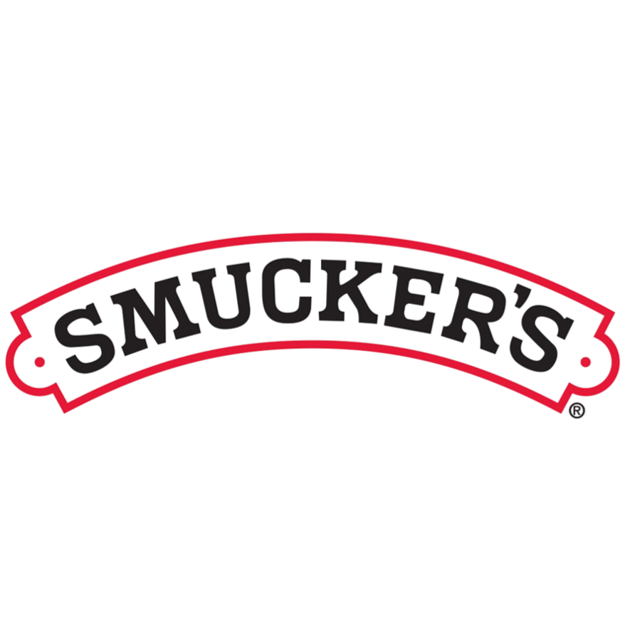 Neon sign of 'Smucker's' with red outline and black letters.