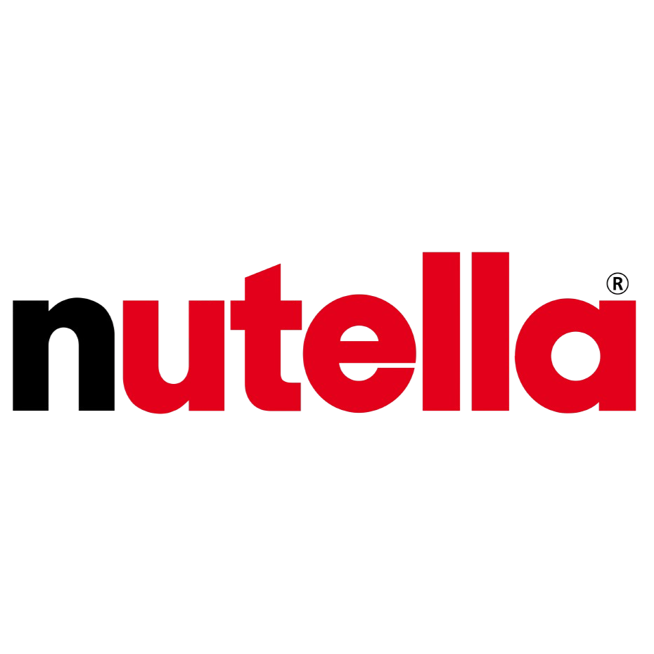 Nutella logo with a silhouette of a Ferris wheel and a ferryman crossing a river.