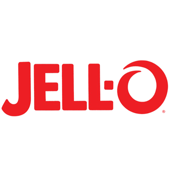 Red 3D text spelling 'JELLO' on a black background.