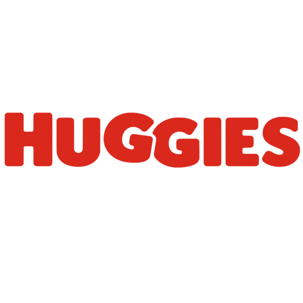 The logo of Huggies, a brand of disposable diapers, depicted with the brand name in large red letters on a plain background.