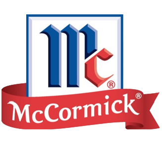McCormick logo with large blue 'M' and 'C' and a red banner reading 'McCormick'.