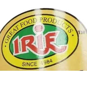 Irref logo on a food product package, with yellow, green, and red colors.