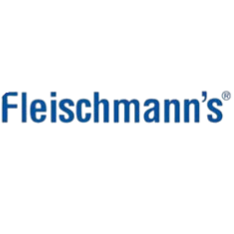 Fleischmann's logo in blue and black text