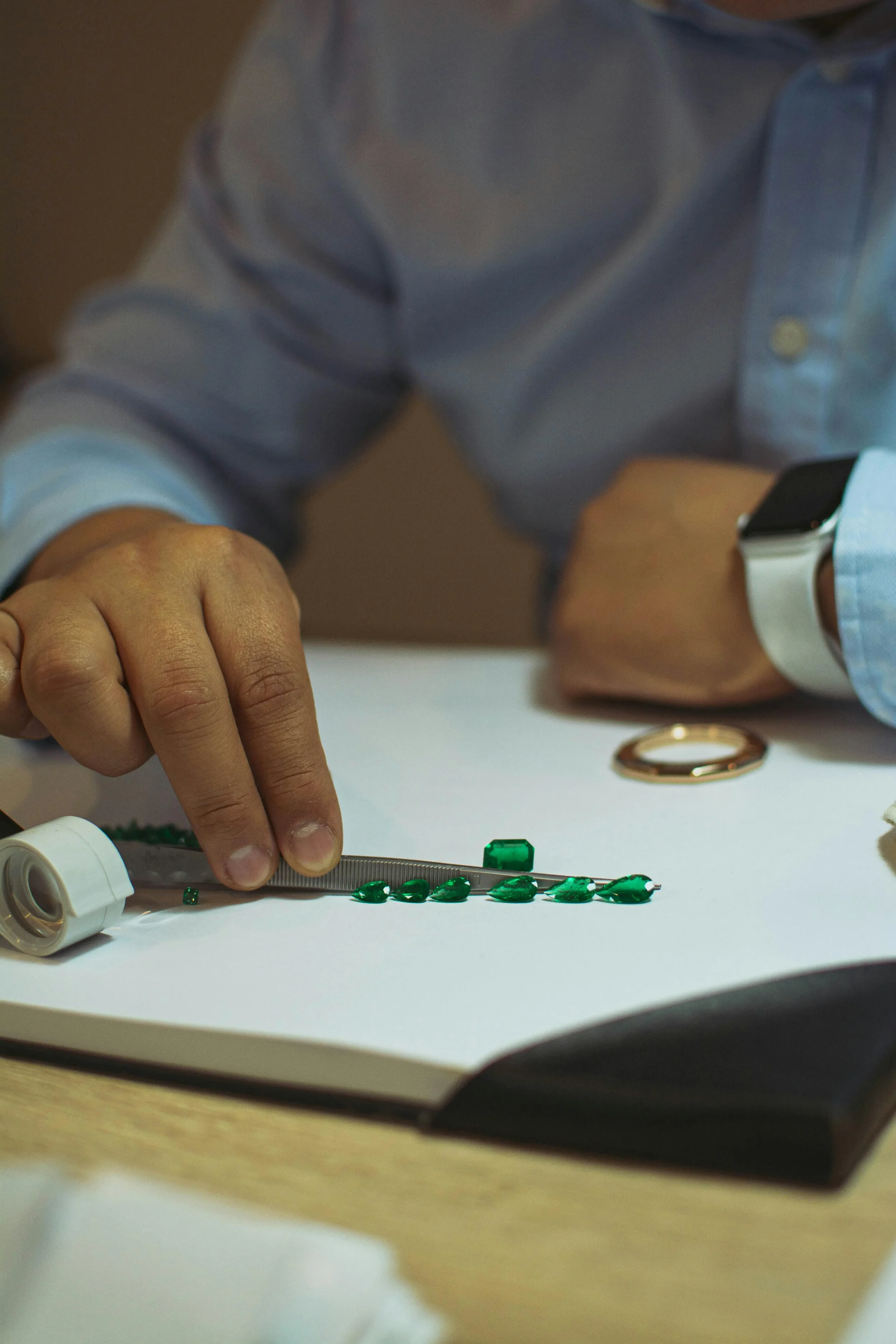 Custom design emerald sorting by Amante Design Studio.