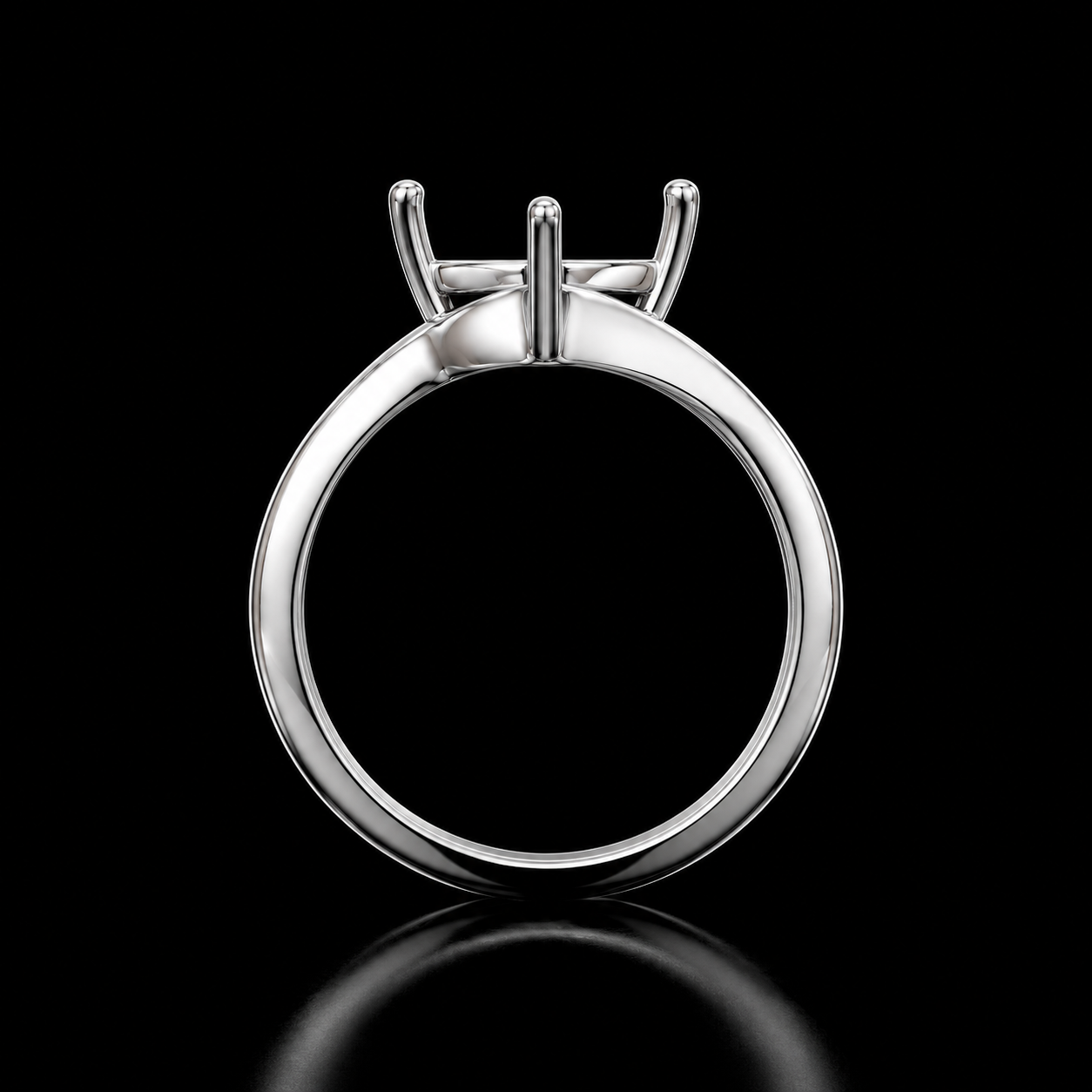 Silver final fitting ring model.