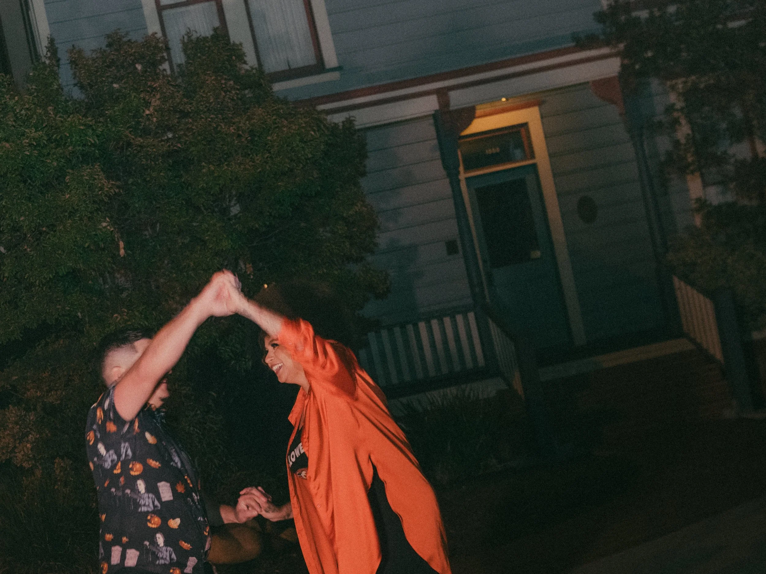 Los Angeles Night Couples Session at Michael Myers House | South Pasadena, CA Engagement Photos
