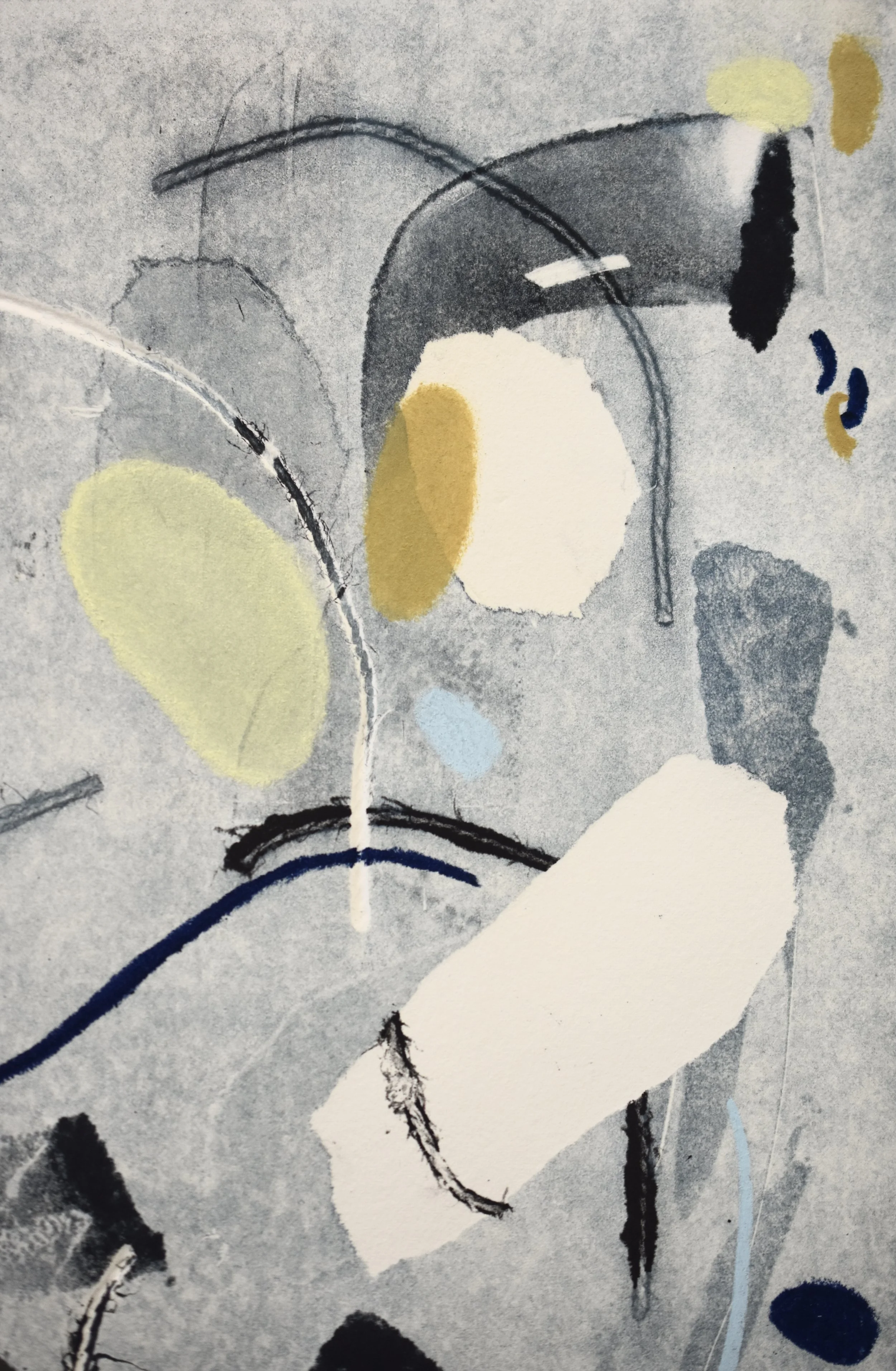 Spring, 2024. Monotype and pastels, 13" x 19"