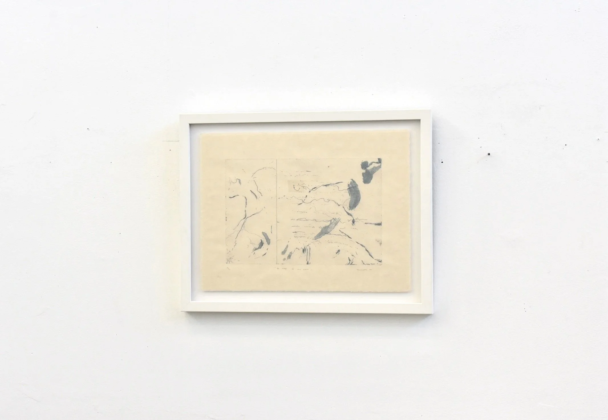 A map of my own, 2025. Etching with aquatint on Kitakata 12” × 16”