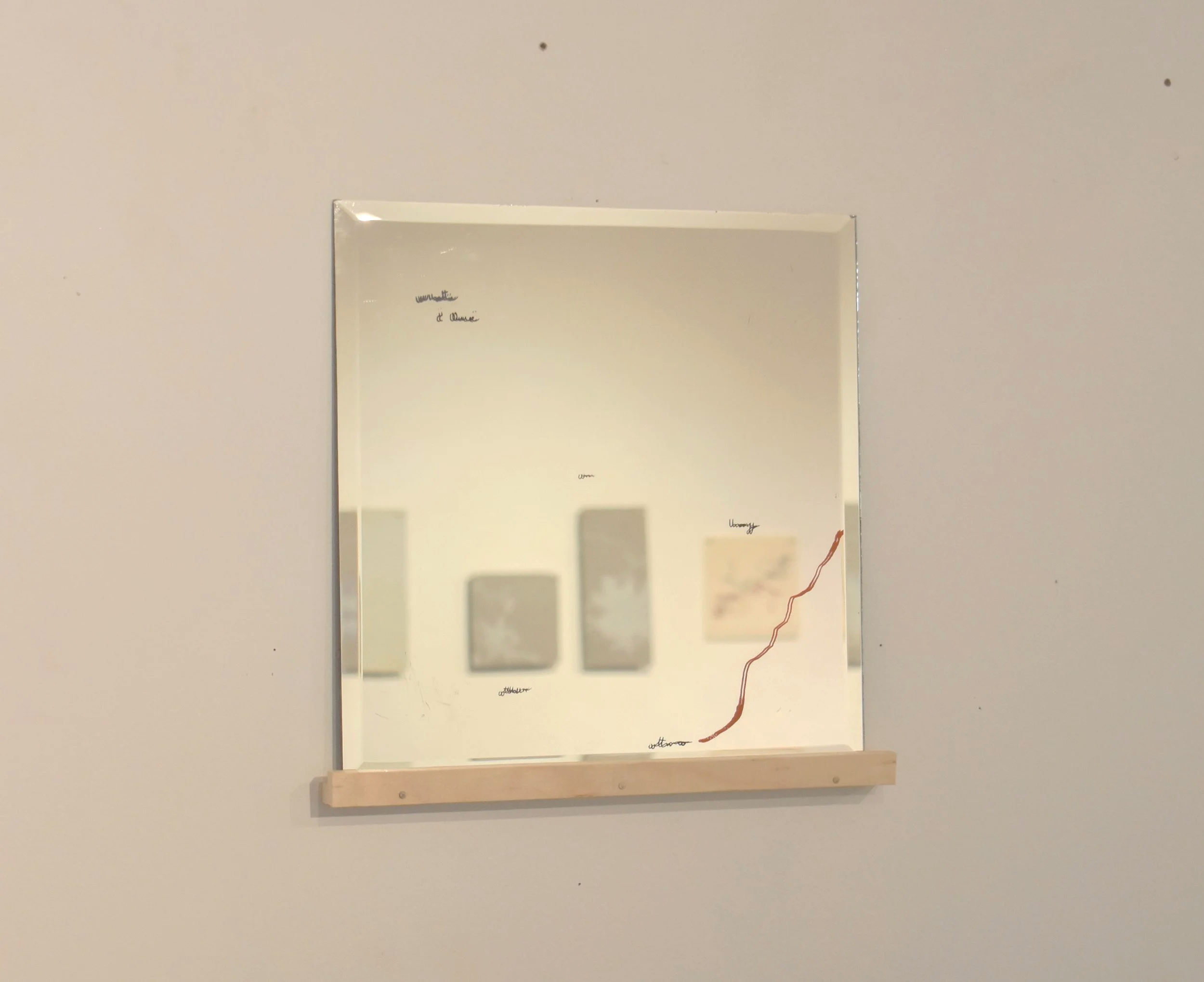 ¿Qué hay del otro lado?/ What's on the other side?, 2025. Serigraph on mirrors, 10" x 10"