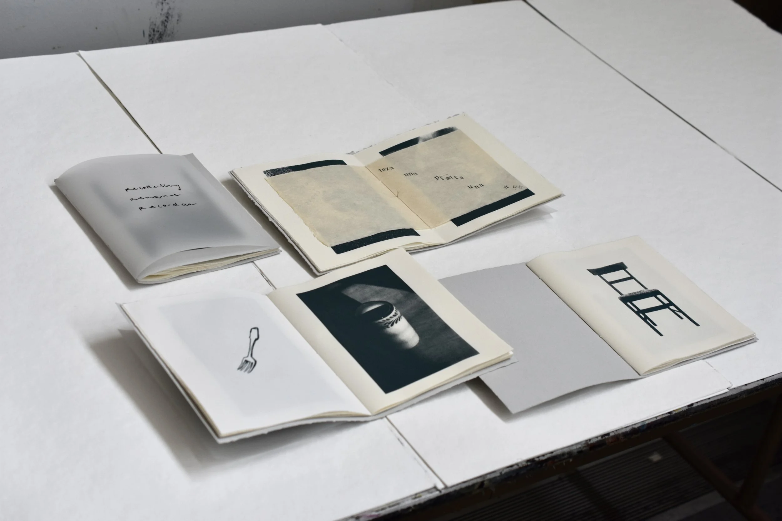 Recollecting, Rename, Recordar
2025 ·  Screenprinted artist book, edition of 4 
