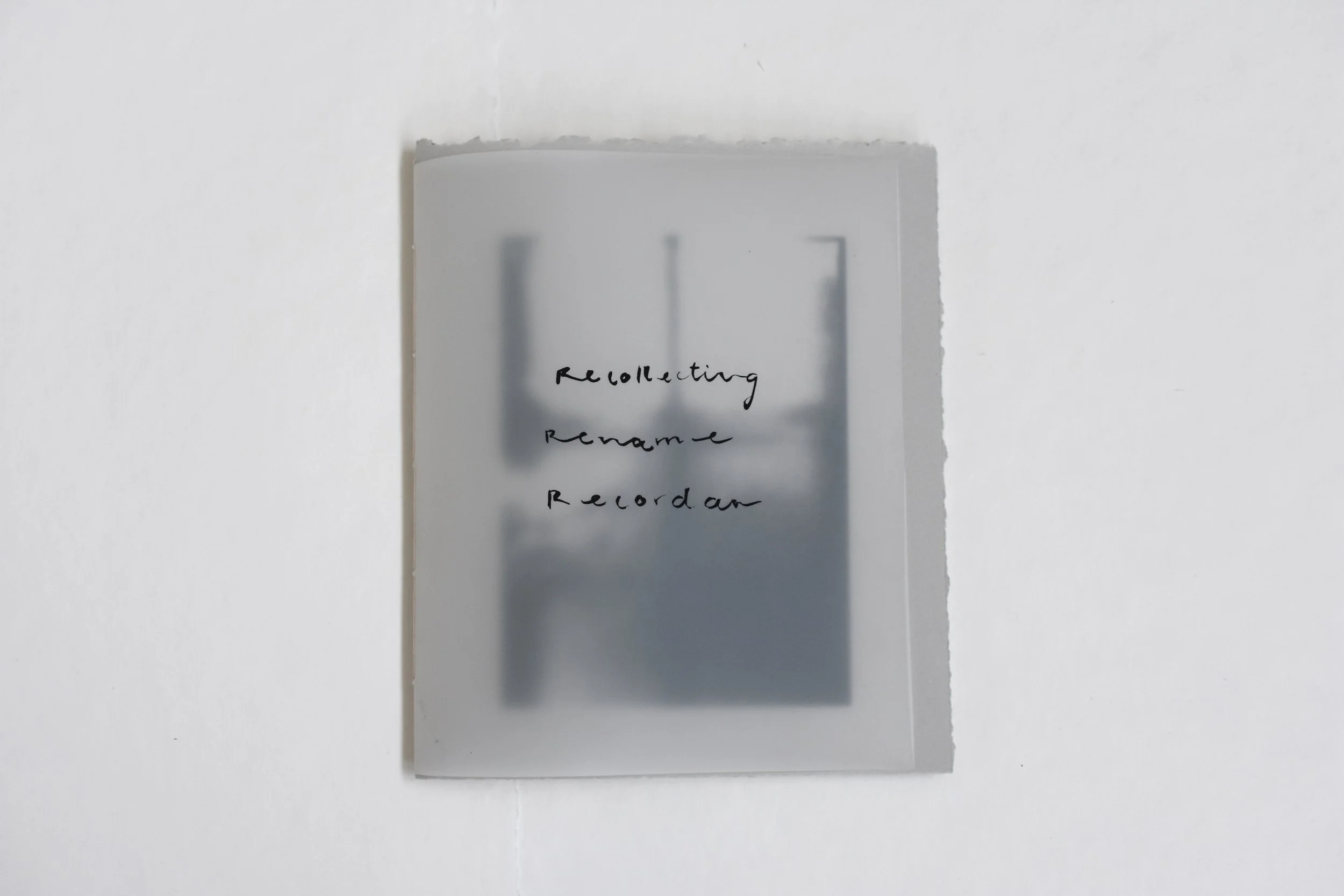 Recollecting, Rename, Recordar
2025  ·  Screenprinted artist book, edition of 4 