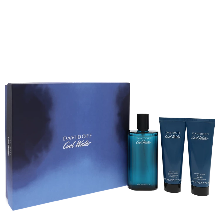 Davidoff Cool Water EDT + After Shave + Shower Gel